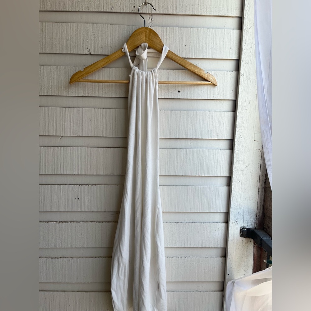 White Halter dress
